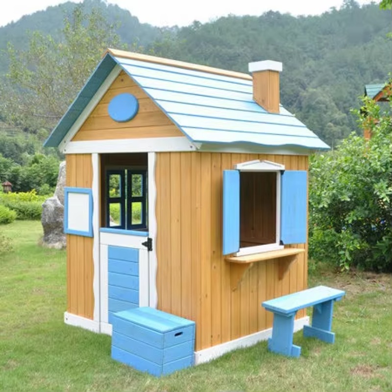 Children Wood Playhouses Kids  – обзор и цена Kids Outdoor Wooden Playhouse