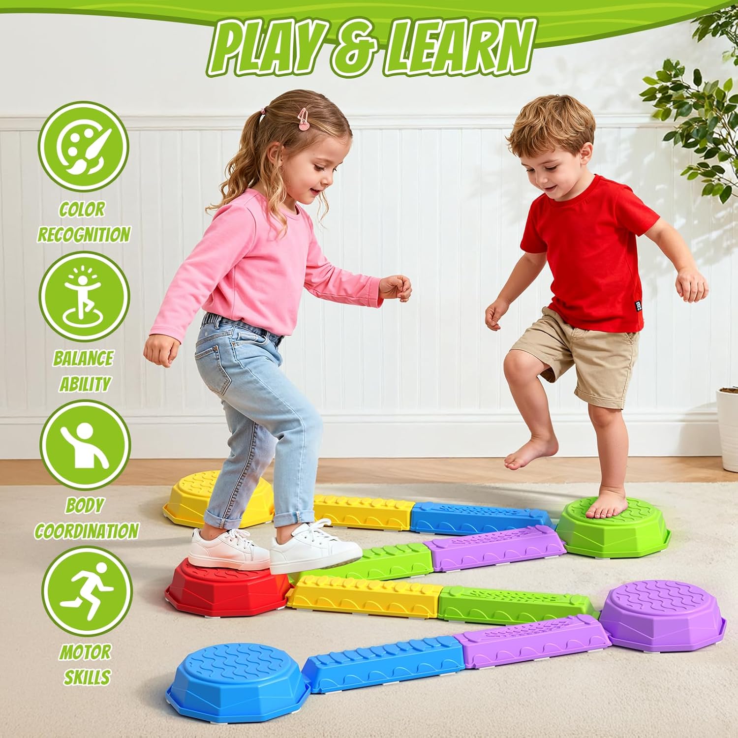 Balance Beams Stepping Stones  – обзор и цена Kids Outdoor Balance Beam