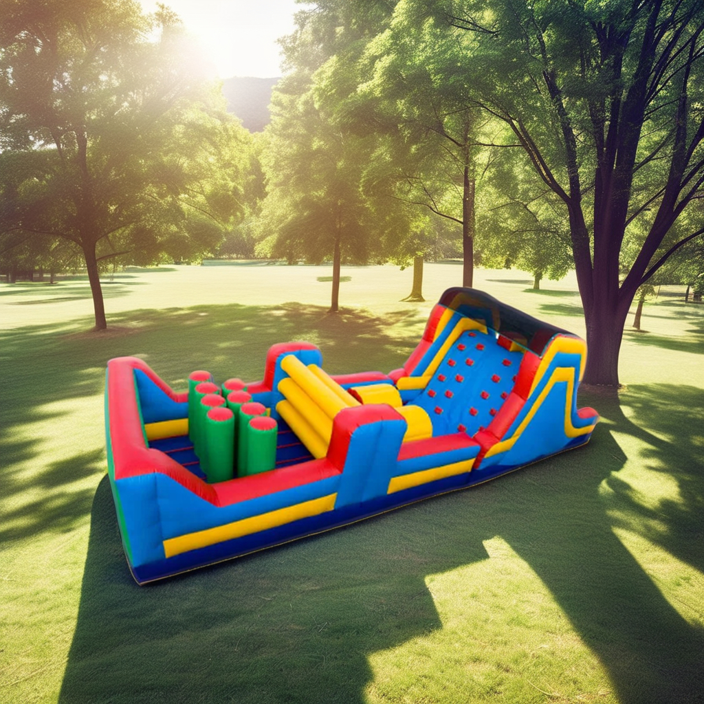 Commercial Inflatable Bouncer  – обзор и цена Kids Outdoor Obstacle Course Equipment