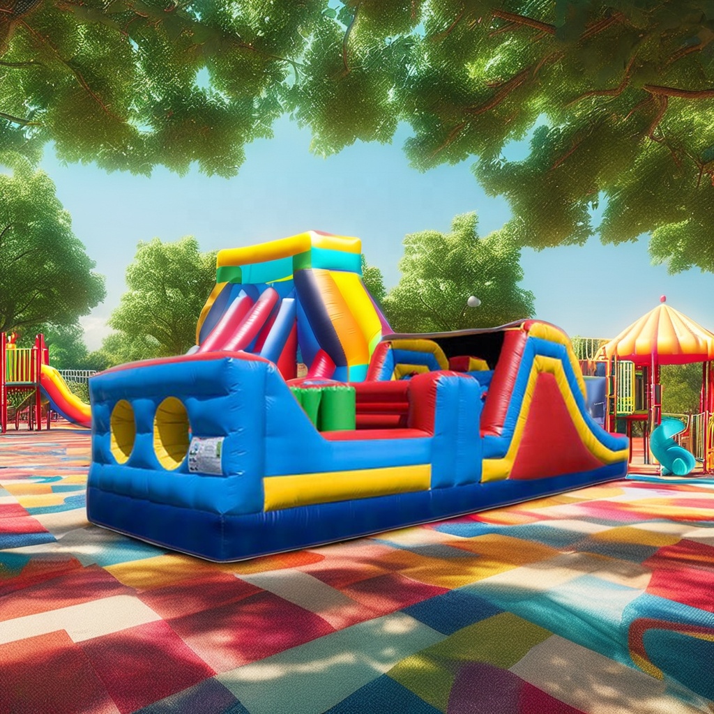 Commercial Inflatable Bouncer  – обзор и цена Kids Outdoor Obstacle Course Equipment