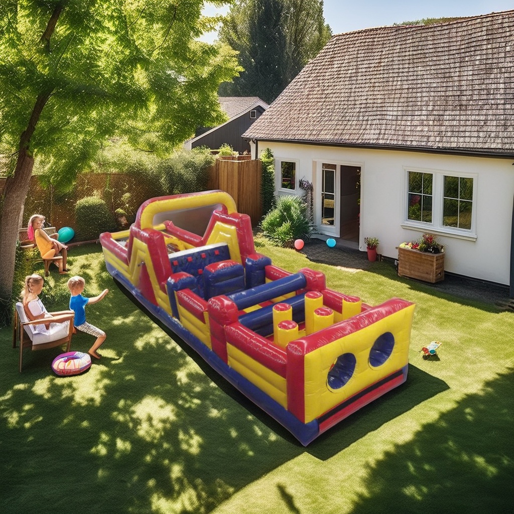Commercial Inflatable Bouncer  – обзор и цена Kids Outdoor Obstacle Course Equipment