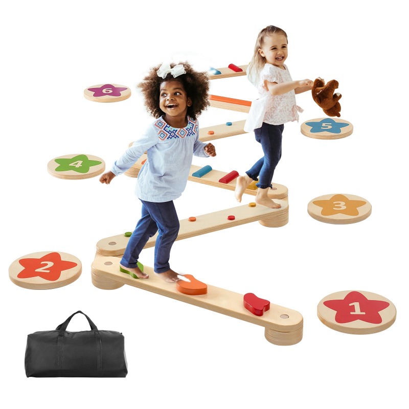 6 PCS Balance Beam Stepping St – обзор и цена Kids Outdoor Balance Beam