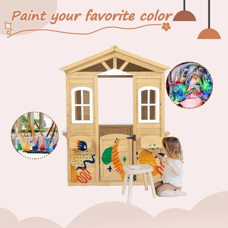 Modern Classic Solid Wood Play – обзор и цена Kids Outdoor Wooden Playhouse