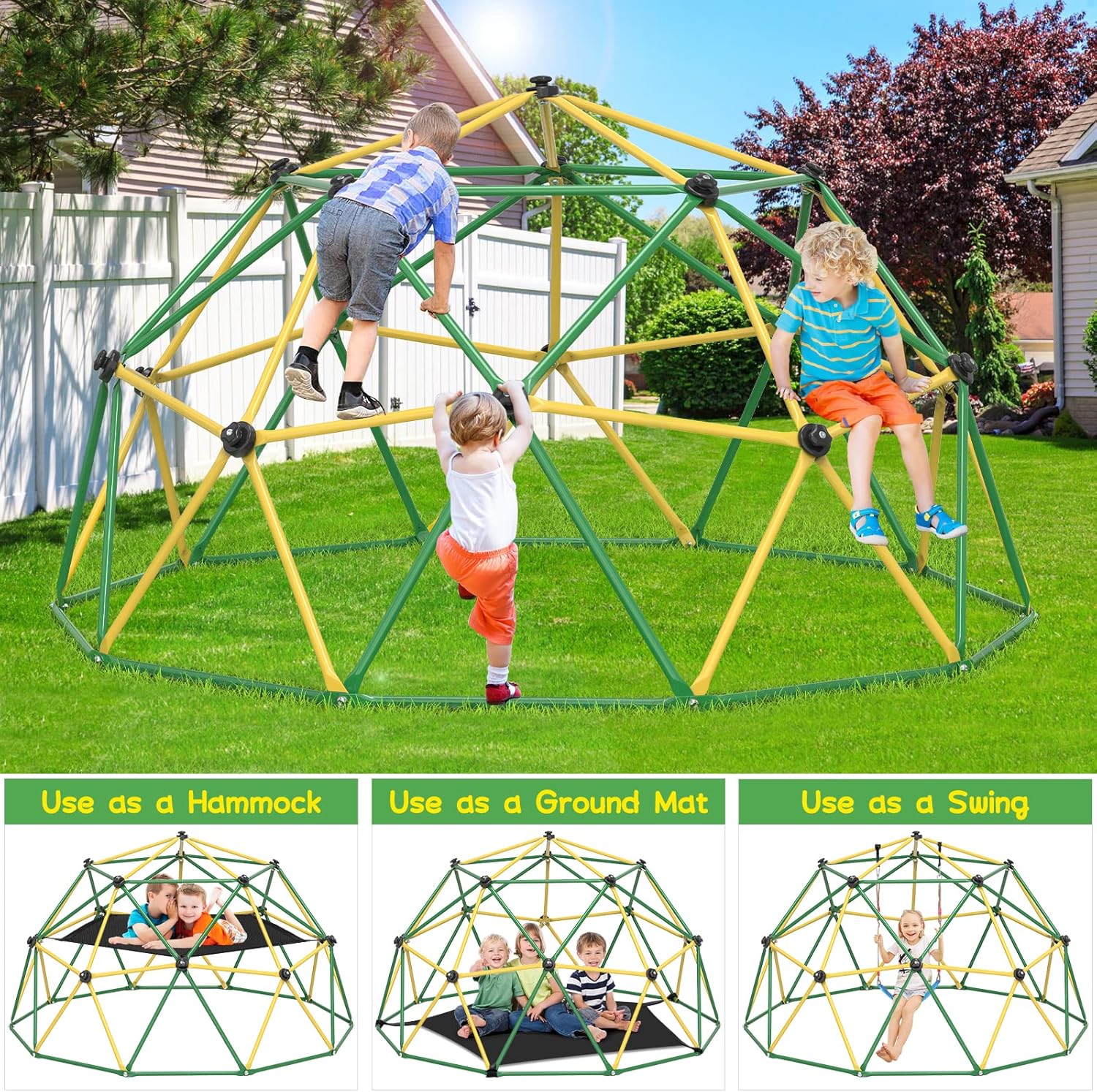 GIKPAL Climbing Dome, 10FT Dom – обзор и цена Kids Outdoor Jungle Gym Dome