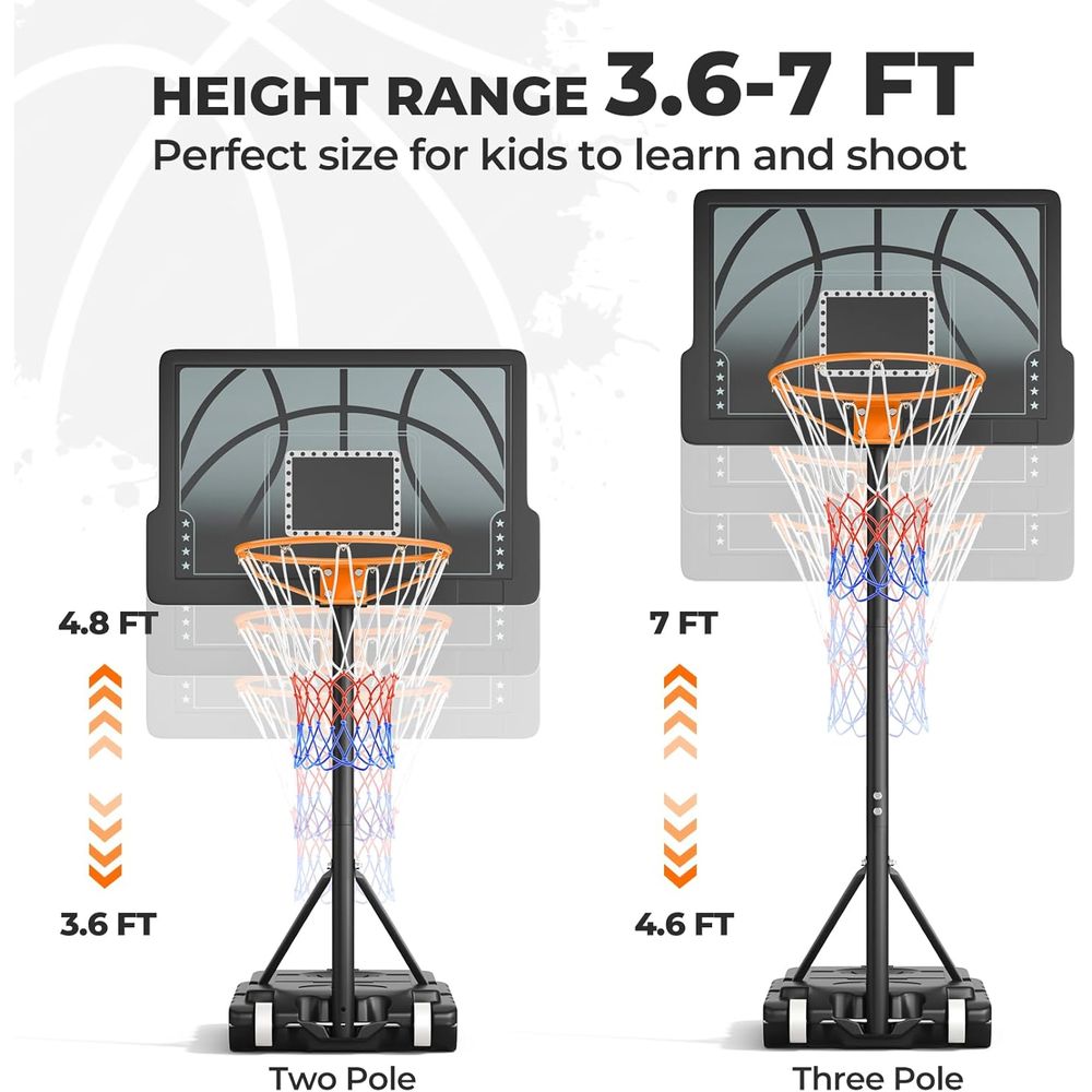 Adjustable Height Portable Bas – обзор и цена Kids Outdoor Basketball