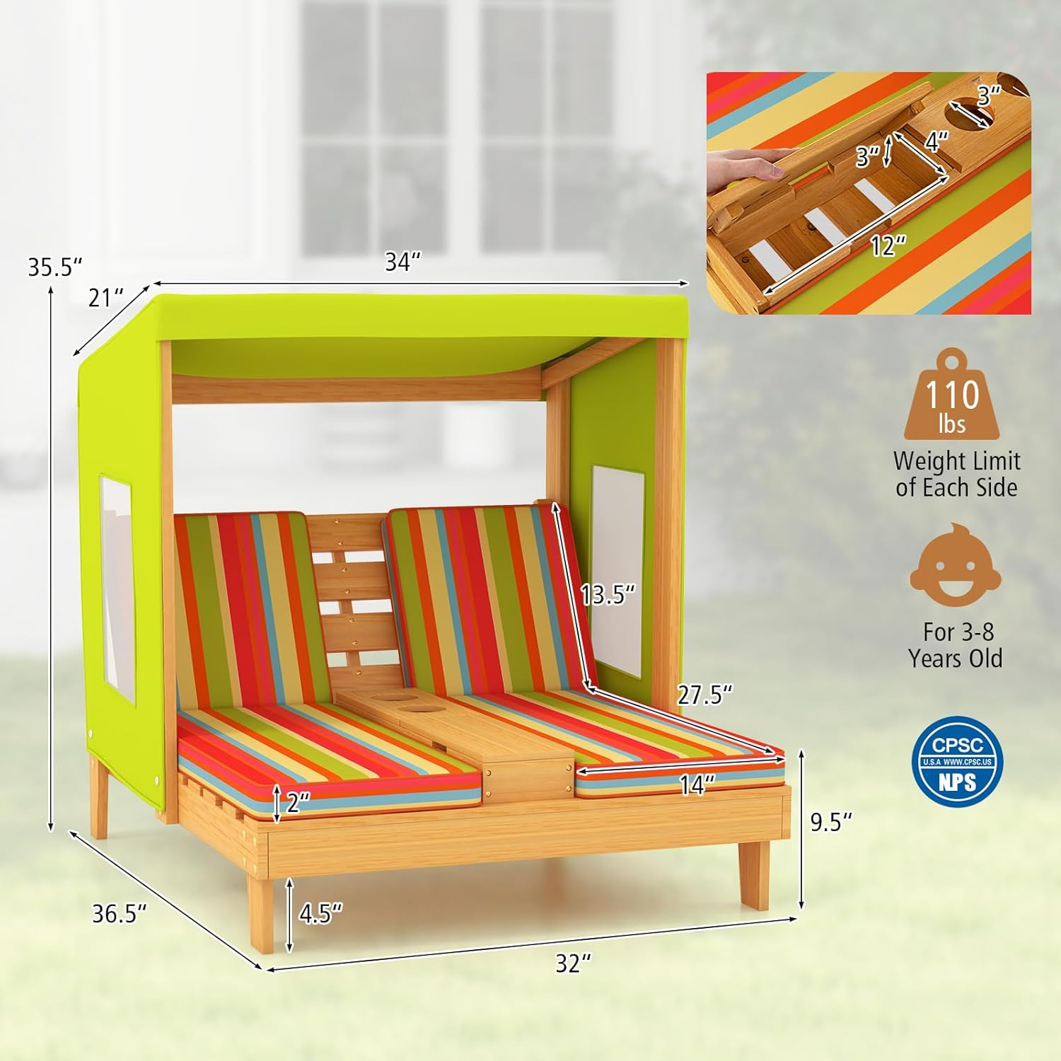 Kids Chaise Lounge Chair Outdo – обзор и цена Kids Outdoor Loungers