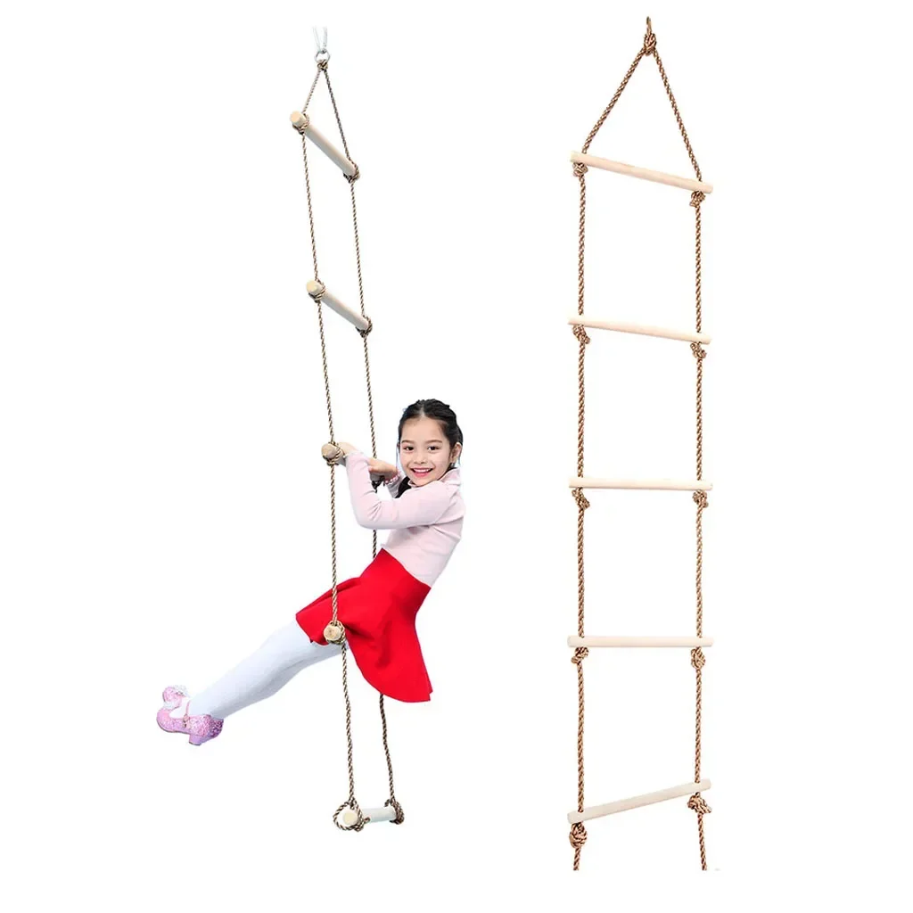 Children Climbing Rope Ladder  – обзор и цена Kids Outdoor Swing And Slide