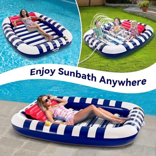Blue Inflatable Pool Lounger F – обзор и цена Kids Outdoor Loungers