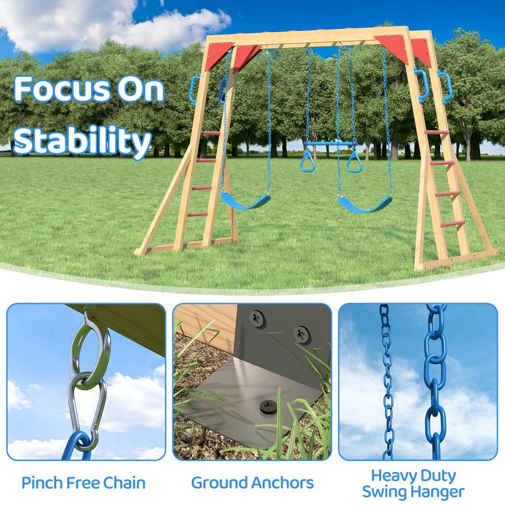 Wooden Swing Sets for Backyard – обзор и цена Kids Outdoor Swing