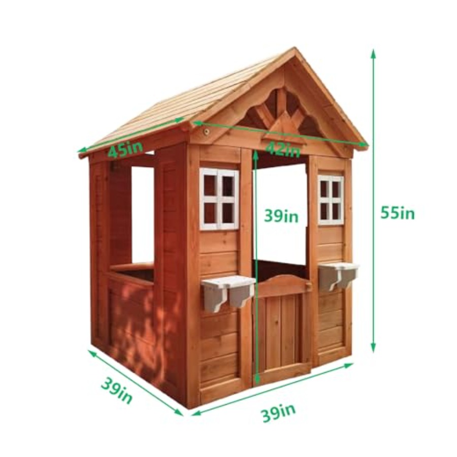 Outdoor kids playhouse for bac – обзор и цена Kids Outdoor Wooden Playhouse