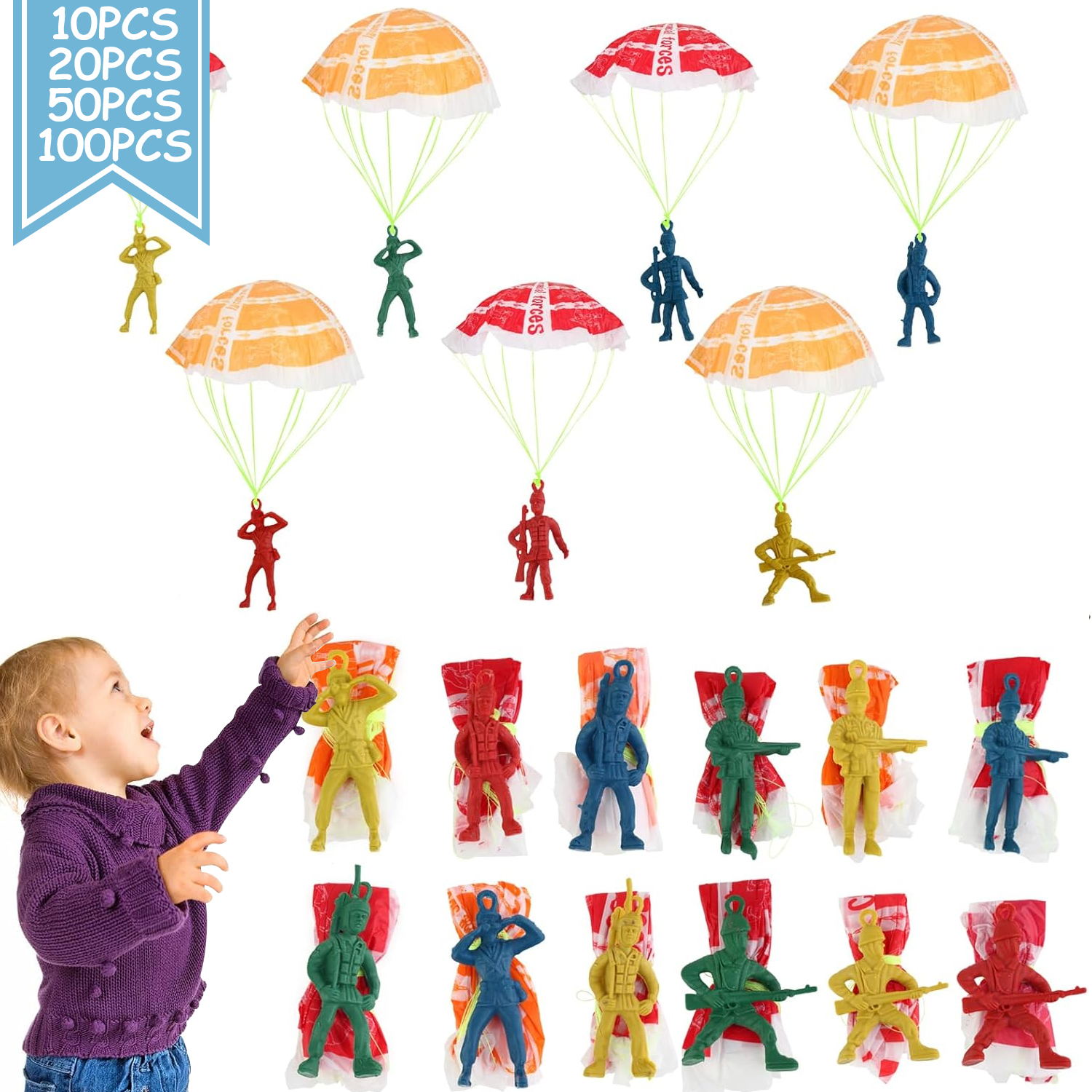 10/100pcs Parachute Toys for K – обзор и цена Kids Outdoor Games Ideas