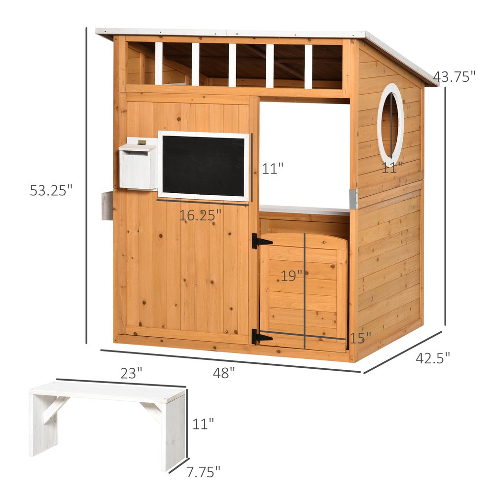 Kids Outdoor Wooden Playhouse, – обзор и цена Kids Outdoor Wooden Playhouse