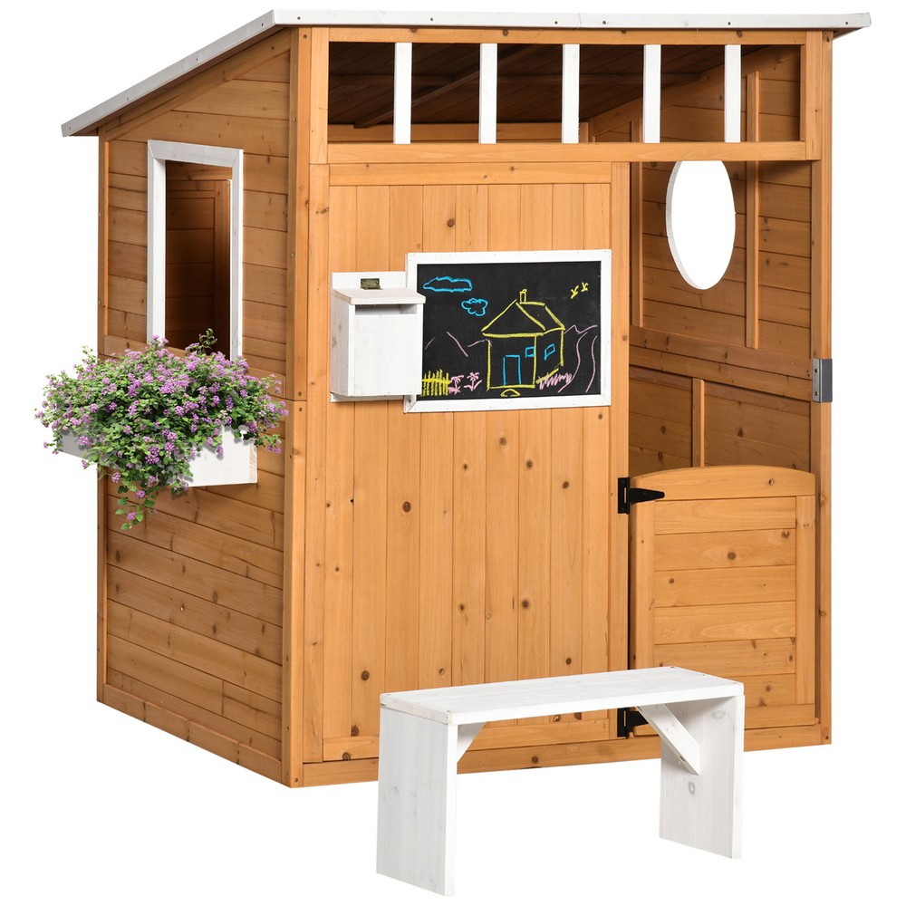 Kids Outdoor Wooden Playhouse, – обзор и цена Kids Outdoor Wooden Playhouse