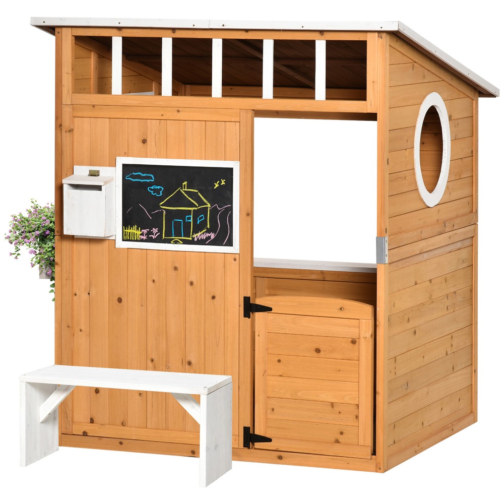 Kids Outdoor Wooden Playhouse, – обзор и цена Kids Outdoor Wooden Playhouse