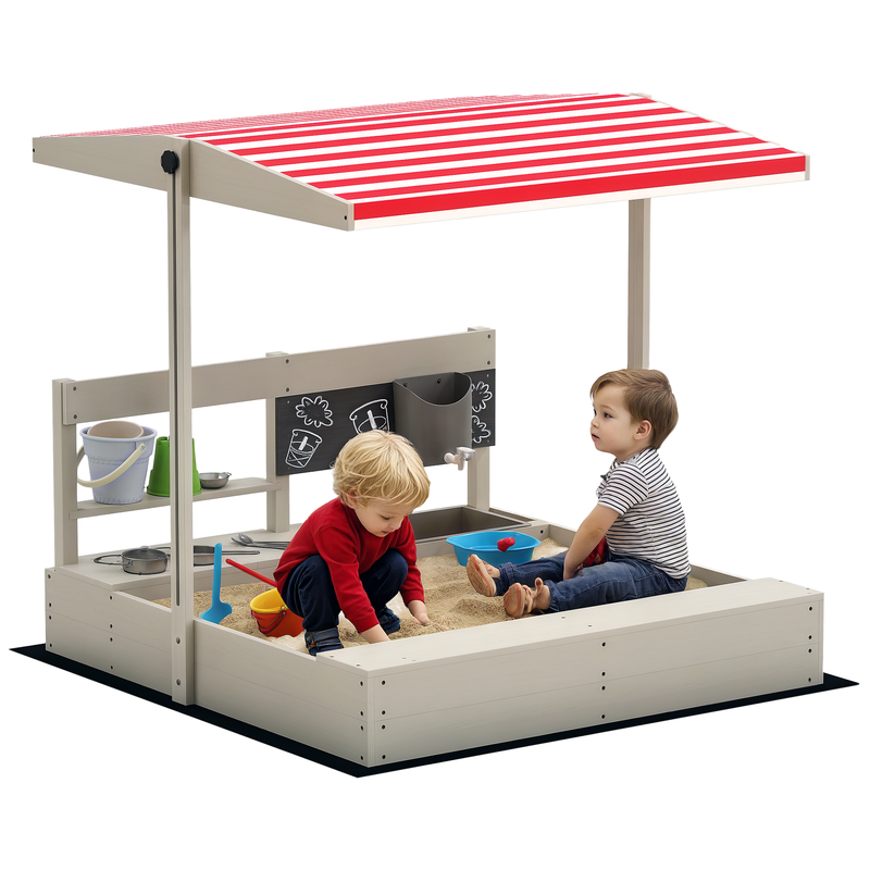 Outsunny Kids Sandbox with Hei – обзор и цена Kids Outdoor Wooden Playset