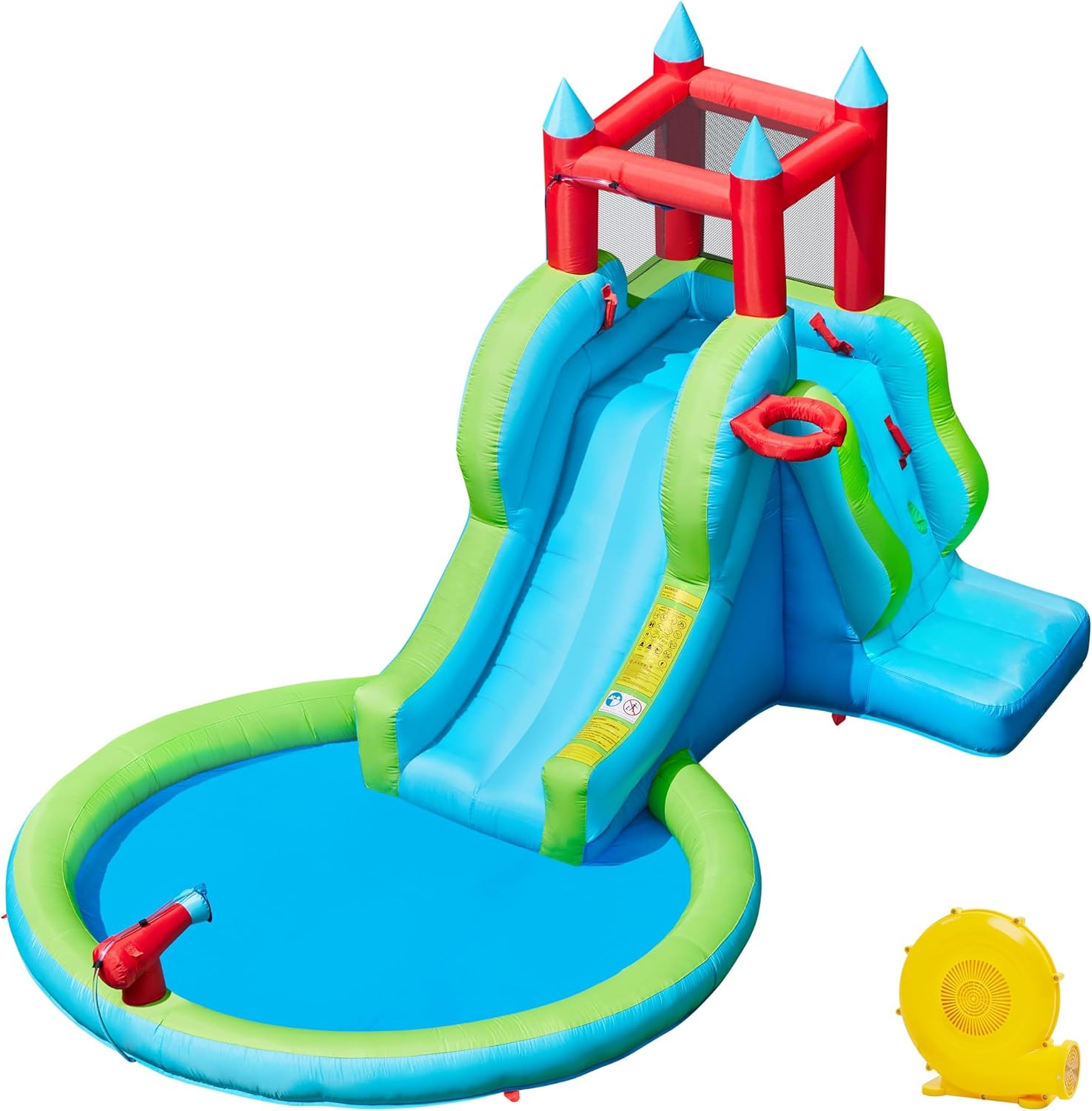 Inflatable Water Slide, 5-in-1 – обзор и цена Kids Outdoor Basketball