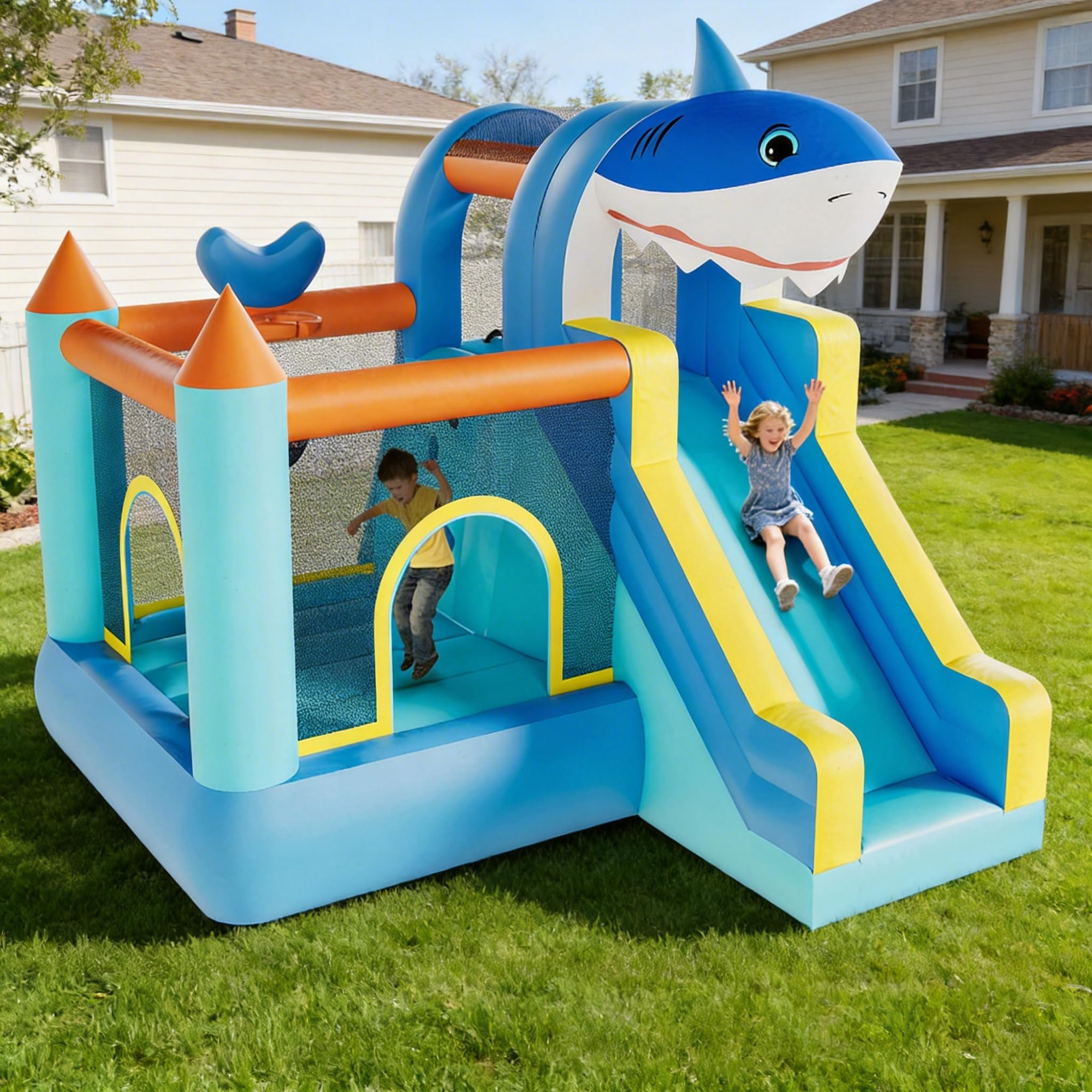 Inflatable Bounce House With S – обзор и цена Kids Outdoor Climbing Wall