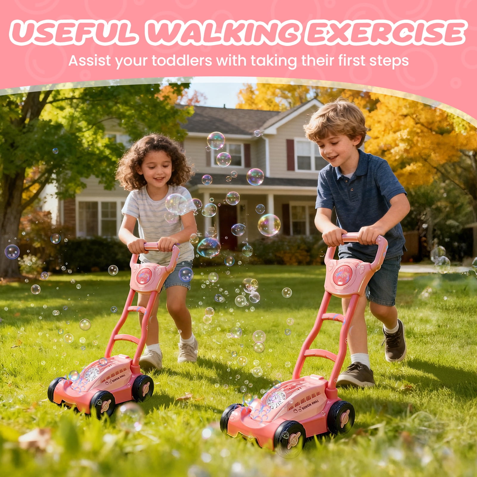 Bubble Lawn Mower,Kids Push Bu – обзор и цена Kids Outdoor Lawn Mower