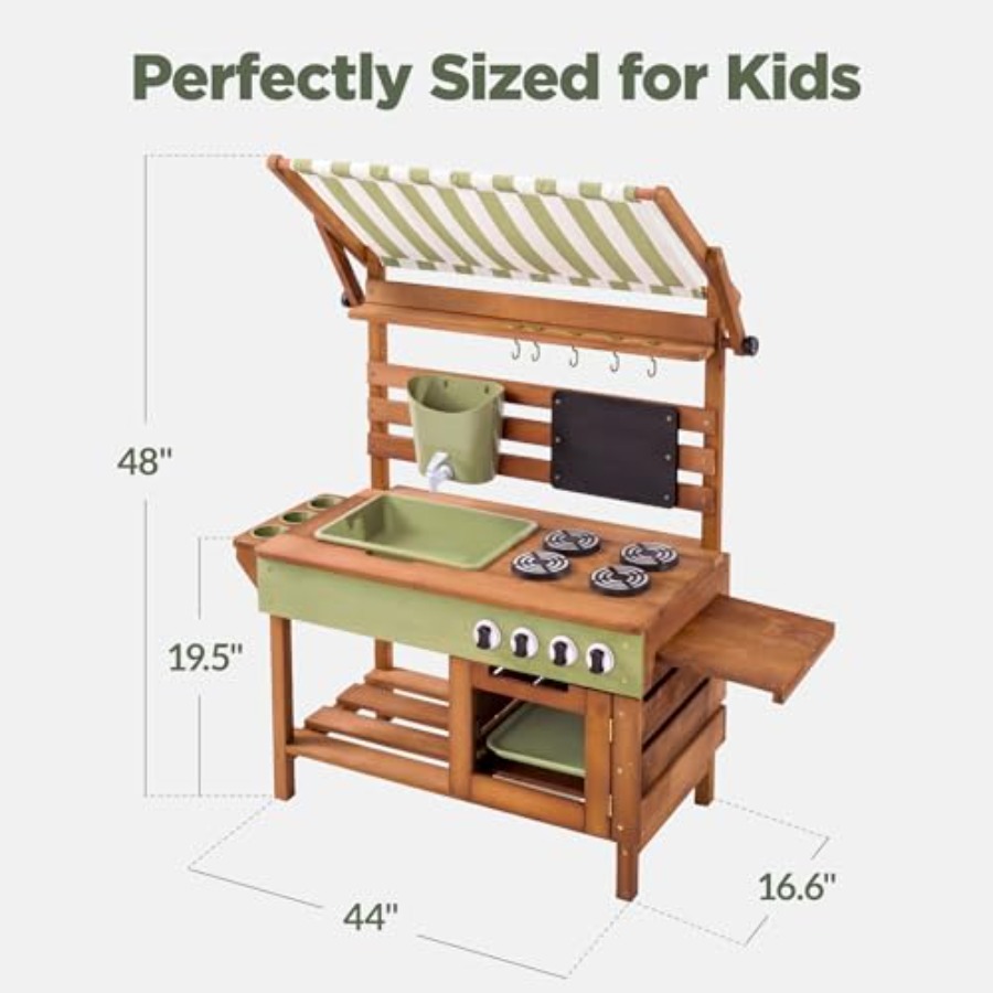 Outdoor mud kitchen for kids:  – обзор и цена Kids Outdoor Wooden Playset