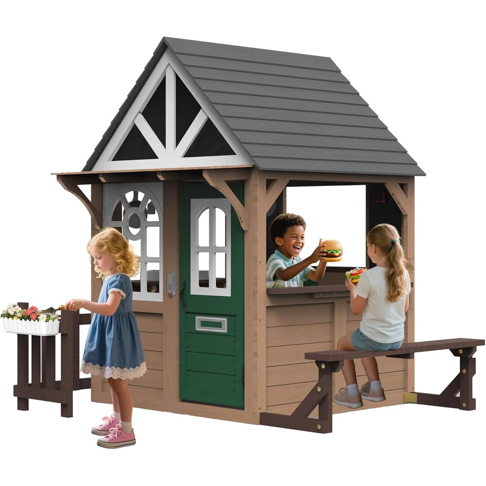 Seizeen Outdoor Play House or  – обзор и цена Kids Outdoor Wooden Playhouse