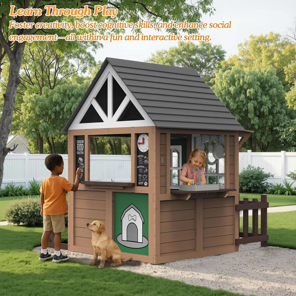 Seizeen Outdoor Play House or  – обзор и цена Kids Outdoor Wooden Playhouse