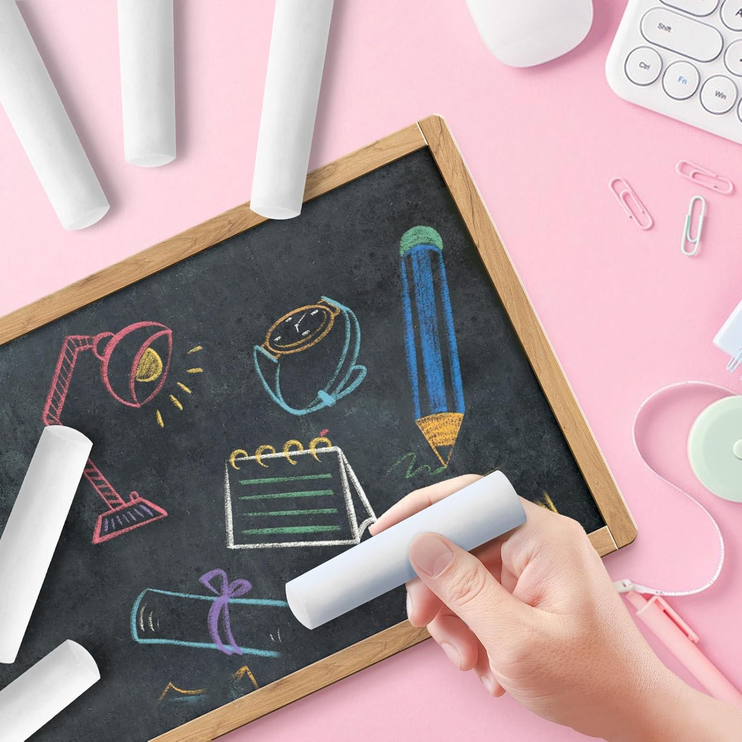 50 Pack White Sidewalk Chalks  – обзор и цена Kids Outdoor Chalkboard