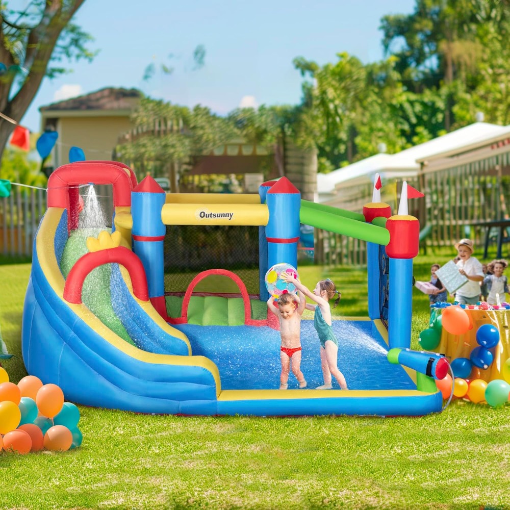 Inflatable Water Slide with Sp – обзор и цена Kids Outdoor Climbing Wall