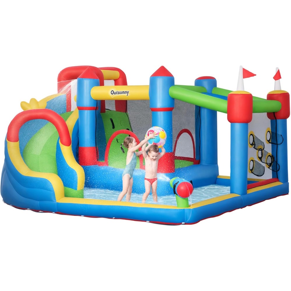 Inflatable Water Slide with Sp – обзор и цена Kids Outdoor Climbing Wall