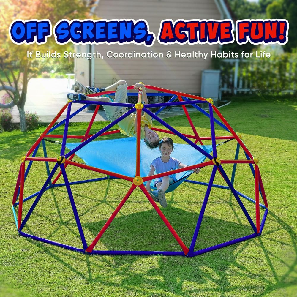 Climbing Dome with Hammock, Su – обзор и цена Kids Outdoor Jungle Gym Dome