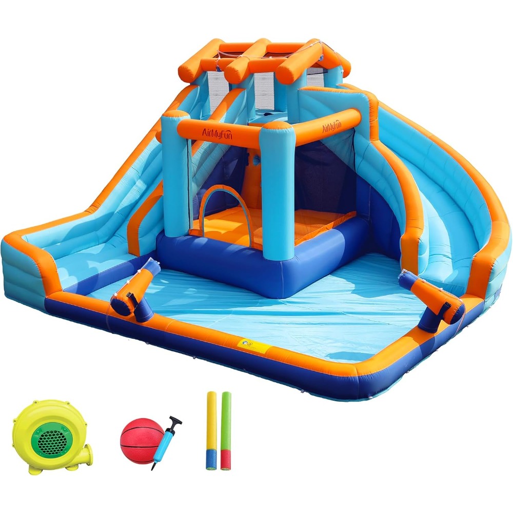 Large Water Slide Bounce House – обзор и цена Kids Outdoor Basketball