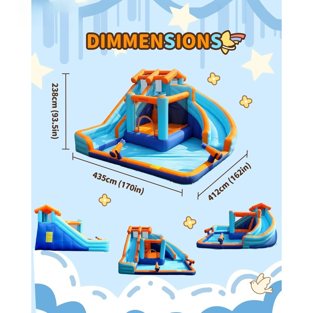 Large Water Slide Bounce House – обзор и цена Kids Outdoor Basketball