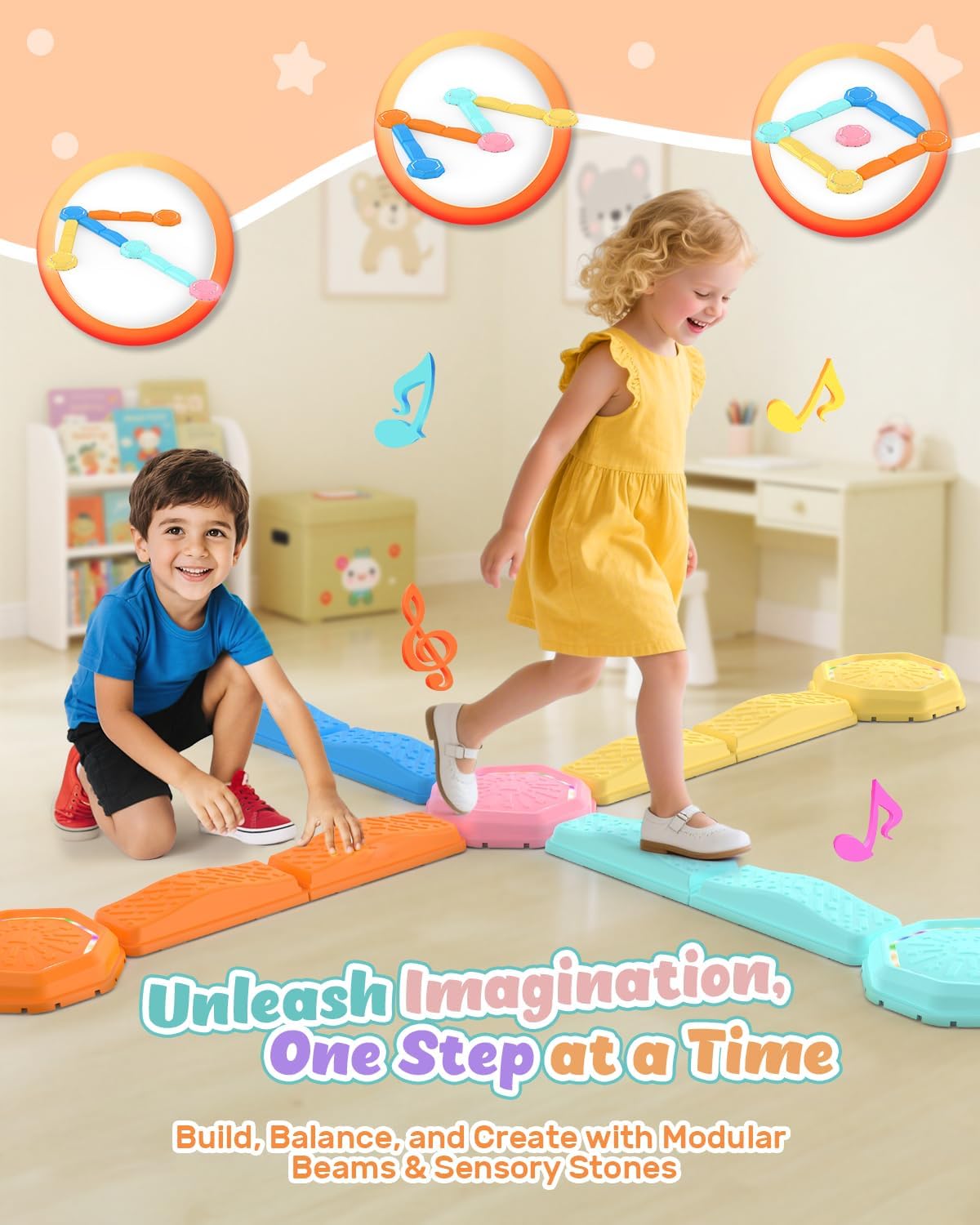13PCS Light-Up & Musical Balan – обзор и цена Kids Outdoor Balance Beam