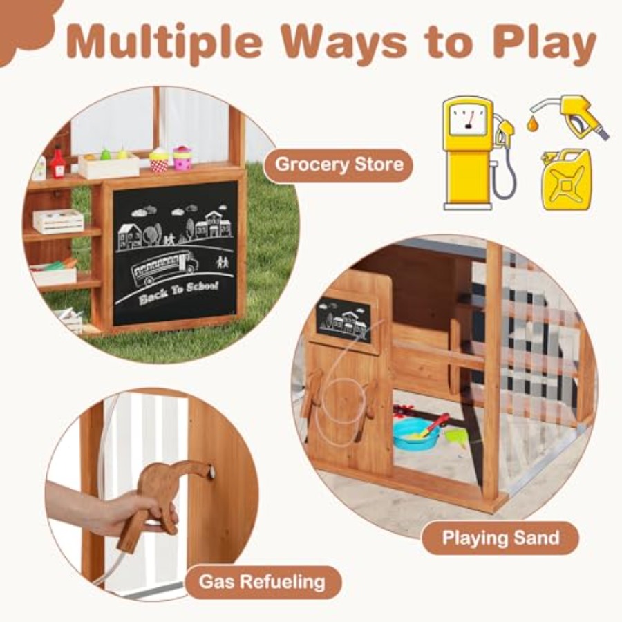 Outdoor kids gas station playh – обзор и цена Kids Outdoor Chalkboard