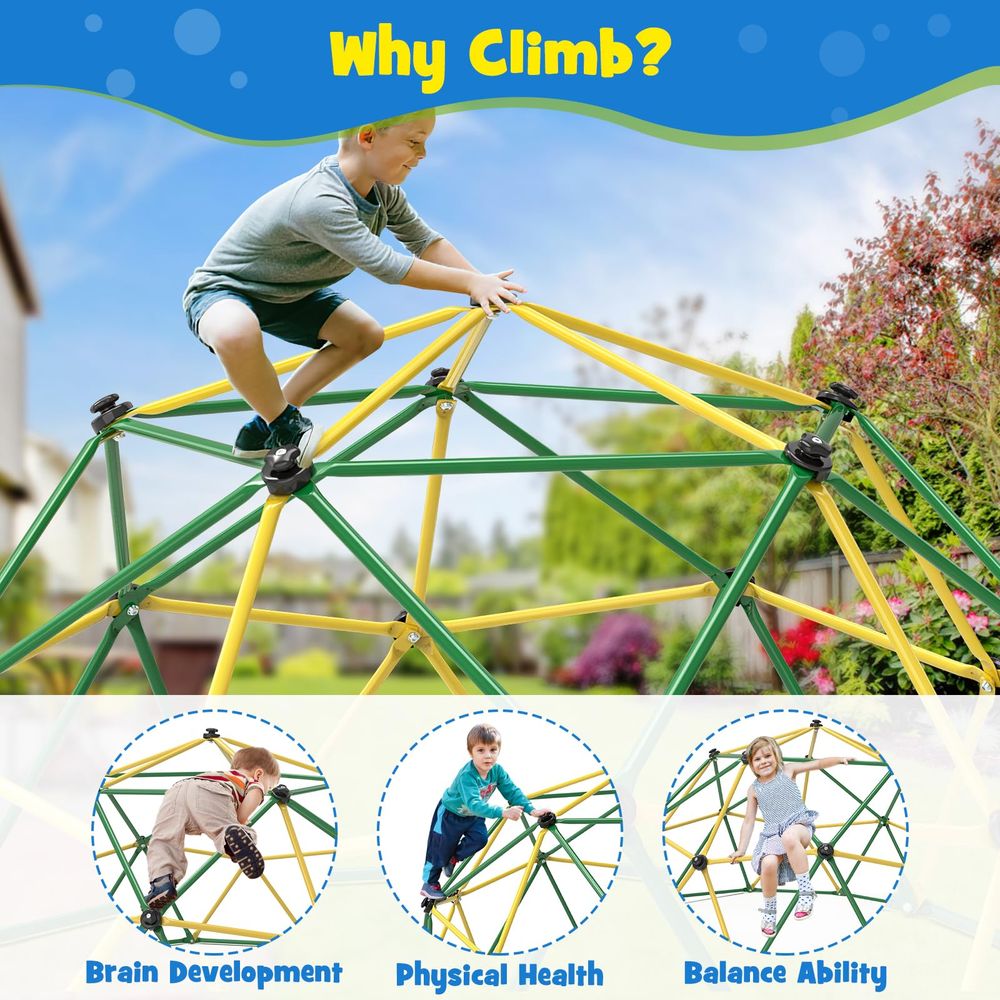 Climbing Dome, 10FT Climber wi – обзор и цена Kids Outdoor Jungle Gym Dome